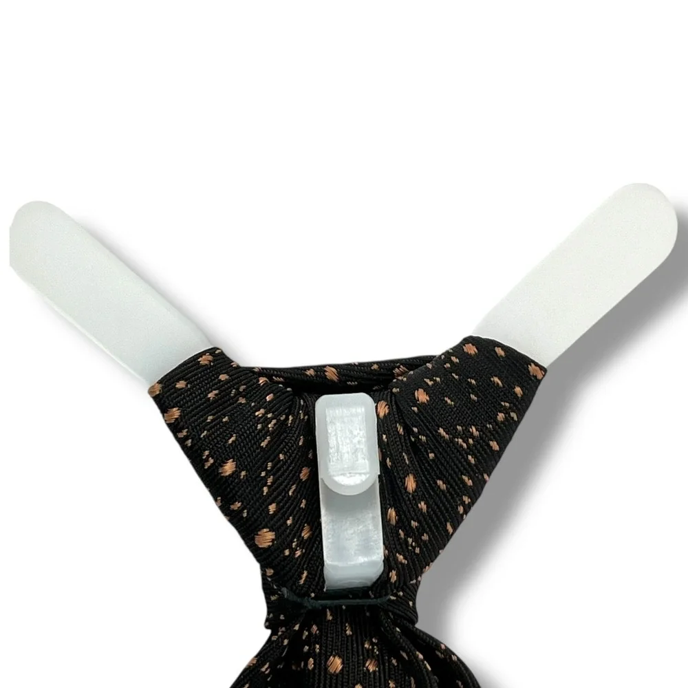 Vintage Wembley Boys Neck Tie Brown Speckled Pattern Hook On
